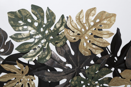 Decoratiune de perete Antique leaf, fier, multicolor, 133X10X67 cm [3]