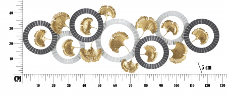 Decoratiune de perete Arty, fier, multicolor, 127.5X4X44.5 cm [5]