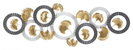 Decoratiune de perete Arty, fier, multicolor, 127.5X4X44.5 cm [1]