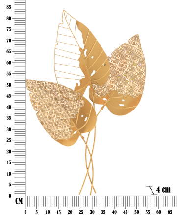 Decoratiune de perete Autumn Leaf, Fier, Multicolor, 84.5x53x4 cm [5]