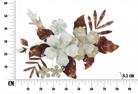 Decoratiune de perete Bouquet, fier, multicolor, 83X8.5X55 cm [2]