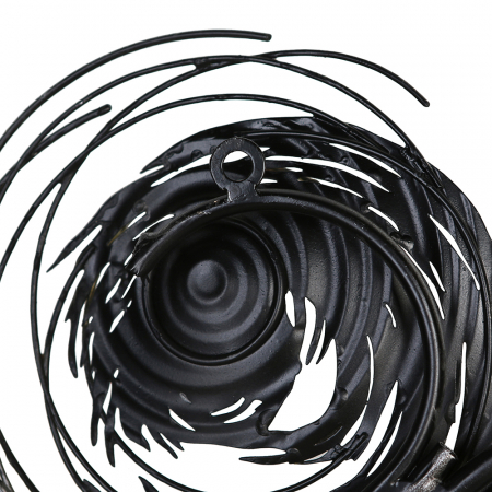 Decoratiune de perete Circles, metal, alb/argintiu, 6x94x56 cm [3]