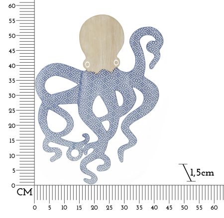 Decoratiune de perete cu caracatita 41x1,5x57 cm [5]