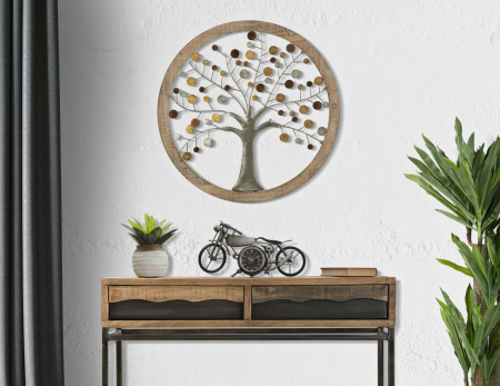 Decoratiune de perete cu oglinda Arborele Vietii, 59x1,80 cm [6]