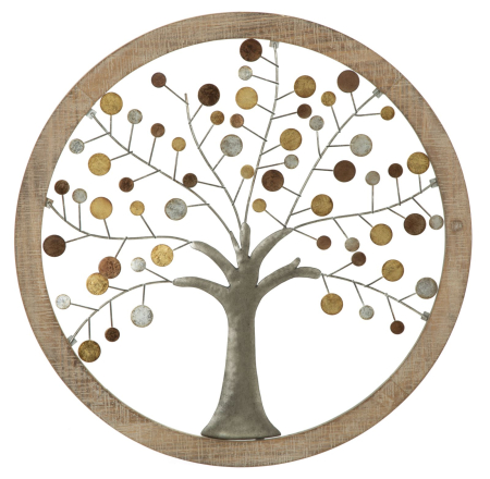 SALE % - Decoratiune de perete cu oglinda Arborele Vietii, 59x1,80 cm