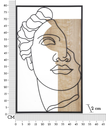 Decoratiune de perete David -a- 50x2x80 cm [5]