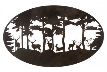 Decoratiune de perete DEER, metal, 90x55 cm [1]