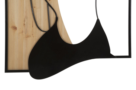 Decoratiune de perete din fier si lemn Beauty 60x2x90 [1]