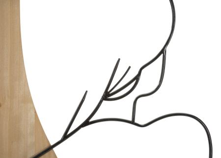 Decoratiune de perete din fier si lemn Beauty 60x2x90 [2]