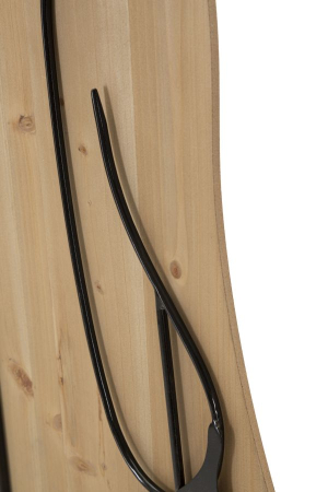 Decoratiune de perete din fier si lemn Beauty 60x2x90 [3]