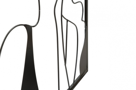 Decoratiune de perete Elegant -A-, Fier, Negru, 80x60x1 cm [9]