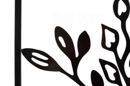 Decoratiune de perete Elegant -A-, Fier, Negru, 80x60x1 cm [8]