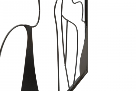 Decoratiune de perete Elegant -A-, Fier, Negru, 80x60x1 cm [1]