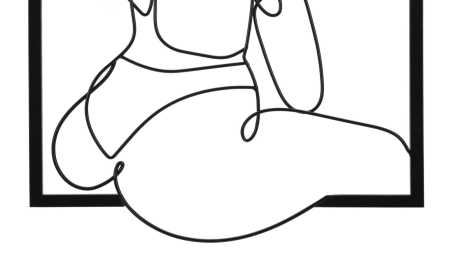 Decoratiune de perete femeie cm 40x1,3x70 [2]