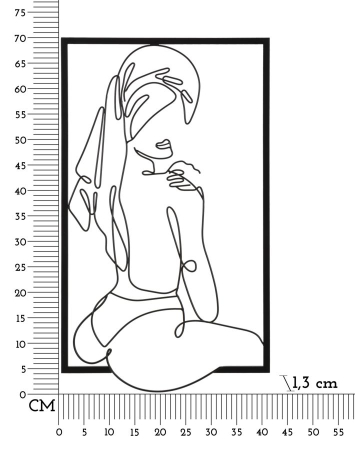 Decoratiune de perete femeie cm 40x1,3x70 [5]