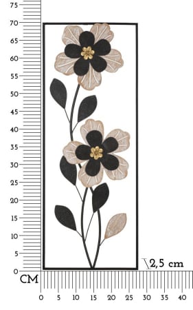  Decoratiune de perete, Fier/Lemn Divaker -A- 27X2,5X70 cm [5]