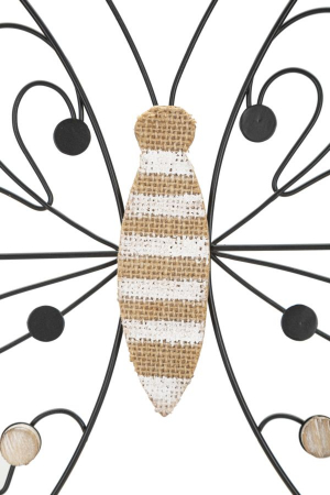Decoratiune de perete, Fier/Lemn Fluture 39,5X1,5X33,5 Min 2 cm [1]