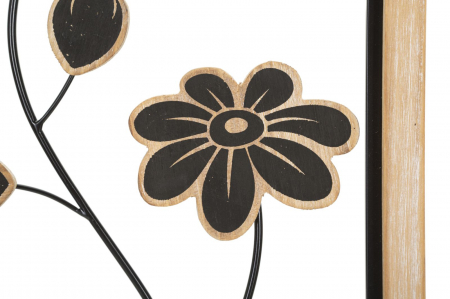  Decoratiune de perete, Fier/Lemn Girish -B- 30X2,5X60 cm [1]