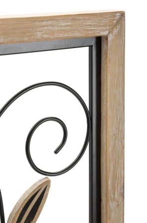 Decoratiune de perete, Fier/Lemn Koman -B- 26X2,5X60 cm [2]