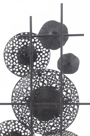 Decoratiune de perete Flowers, Metal/Fier, Maro, 152x61x8 cm [1]