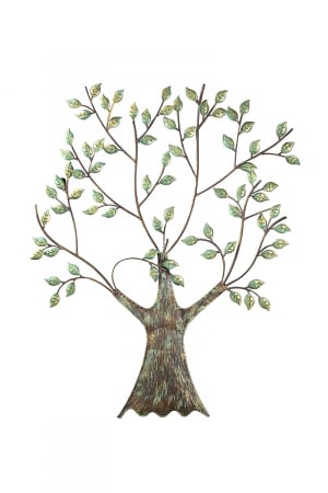 Decoratiune de perete GREEN TREE, metal, 76x64 cm [1]