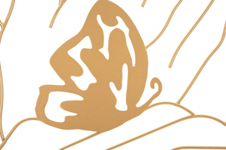 Decoratiune de perete Hands, Fier, Auriu, 80x60x1 cm [8]