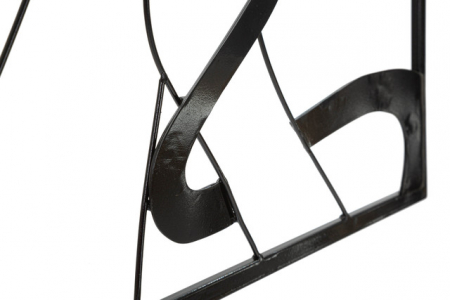 Decoratiune de perete Hands, Fier, Negru, 90x60x1 cm [9]