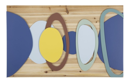 SALE % - Decoratiune de perete in culoarea lemnului 80x2,5x50 cm
