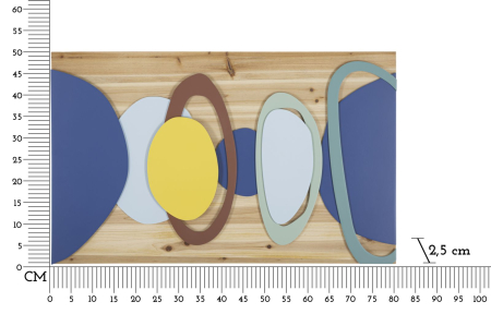 Decoratiune de perete in culoarea lemnului 80x2,5x50 cm [5]