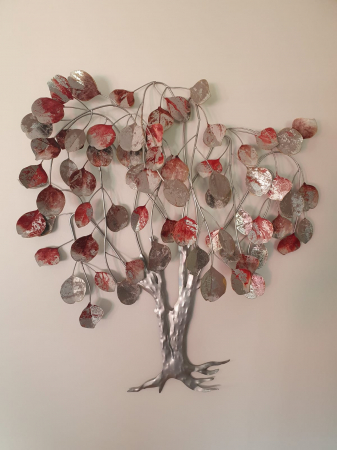 Decoratiune de perete LOVE TREE, metal,  80x10x72 cm [5]