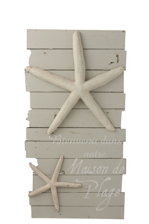 Decoratiuni de perete - Decoratiune de perete Maison de Plage, Lemn, Gri, 7x53x99 cm