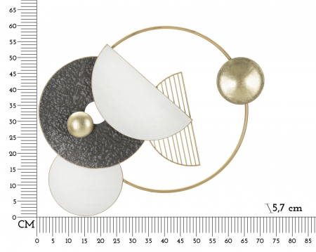  Decoratiune de perete, Metal,  Boly 70,5X5,7X59,1 cm [5]
