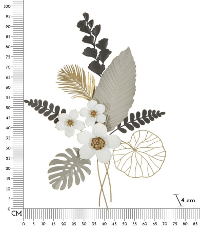  Decoratiune de perete, Metal,  Bouq 71X4X96,5 cm [5]