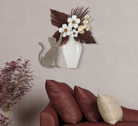  Decoratiune de perete, Metal,  Cat 54,6X8,9X59,7 cm [4]