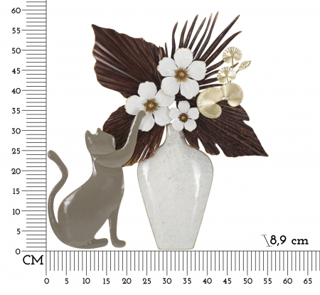  Decoratiune de perete, Metal,  Cat 54,6X8,9X59,7 cm [5]