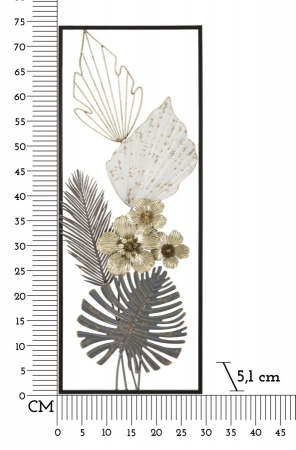  Decoratiune de perete, Metal,  Clasic 28,6X5,1X74,3 cm [5]