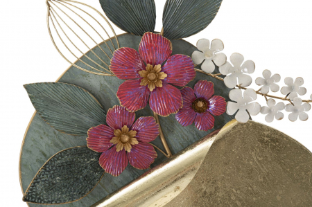  Decoratiune de perete, Metal,  Gard 67X8X74 cm [1]