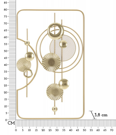  Decoratiune de perete, Metal,  Goldy 49,5X3,8X80 cm [5]