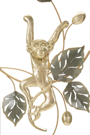  Decoratiune de perete, Metal,  Maimuta 28,6X3,8X74,3 cm [1]