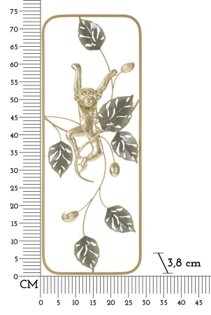  Decoratiune de perete, Metal,  Maimuta 28,6X3,8X74,3 cm [5]
