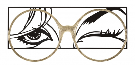 SALE % - Decoratiune de perete, Metal, Ochelari 89,5X3,8X41,3 cm