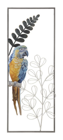 SALE % -  Decoratiune de perete, Metal,  Papagal 28,6X2,5X74,3 cm