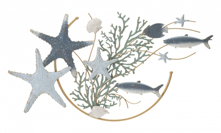 SALE % -  Decoratiune de perete, Metal,  Star Star 95,3X5X53,3 cm