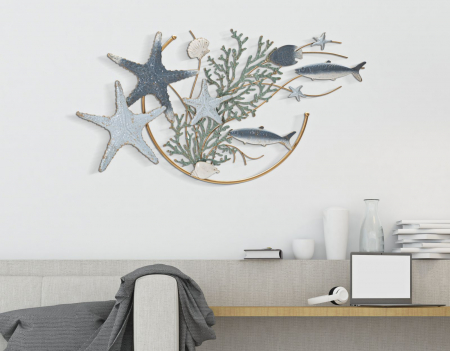  Decoratiune de perete, Metal,  Star Star 95,3X5X53,3 cm [4]