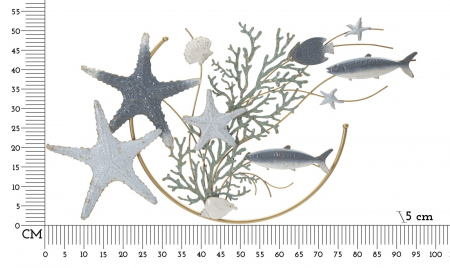  Decoratiune de perete, Metal,  Star Star 95,3X5X53,3 cm [5]