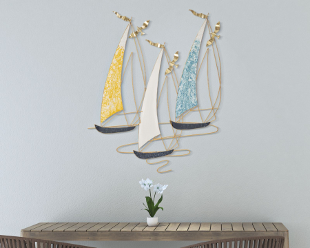  Decoratiune de perete, Metal,  Vela Color 78,7X3,8X97,8 cm [4]