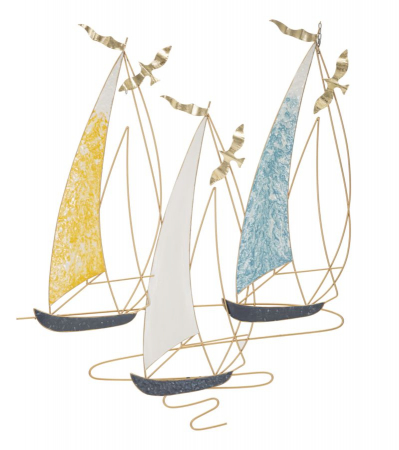 SALE % -  Decoratiune de perete, Metal,  Vela Color 78,7X3,8X97,8 cm