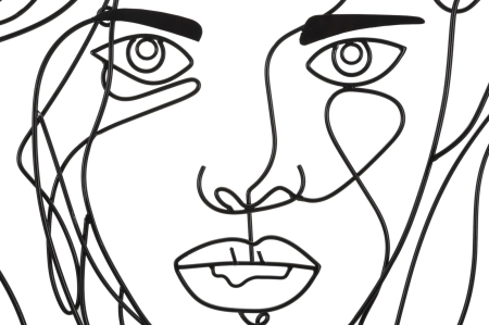 Decoratiune de perete portret cm 57,5x1,3x80 [1]