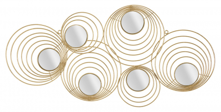 Decoratiune de perete Rays, fier, auriu, 90X2.5X45 cm [1]