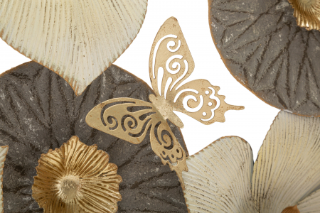 Decoratiune de perete Ridy, Fier, Multicolor, 74x72.4x7 cm [2]